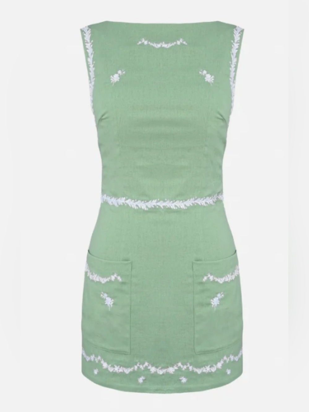 NWT Yellow the Label Charlotte 100% Linen Dress with Floral Embroidery Size XL